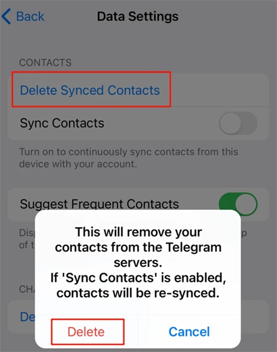 Telegeram纸飞机怎么关闭通讯录同步